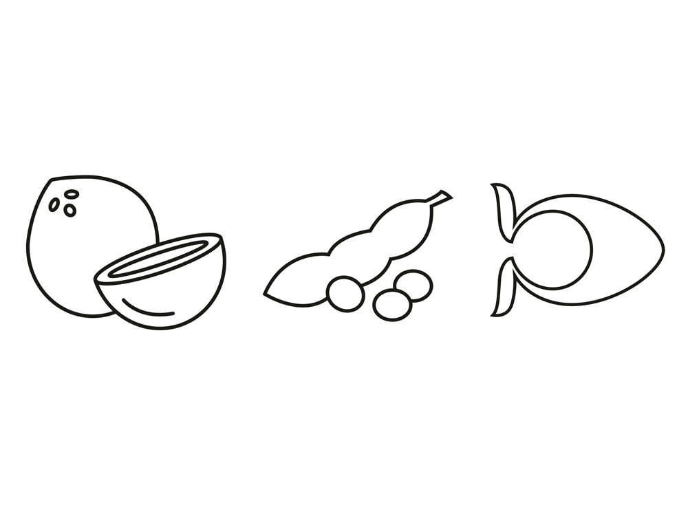 A selection of various fruits and beans