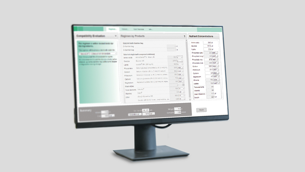 computer with EasyComp software on the screen